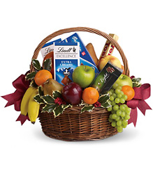 Fruits and Sweets Christmas Basket In Waterford Michigan Jacobsen's Flowers